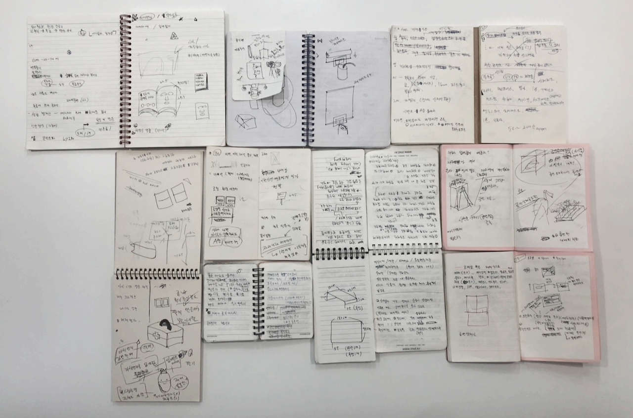 당시 노트에는 아이디어만 있었다