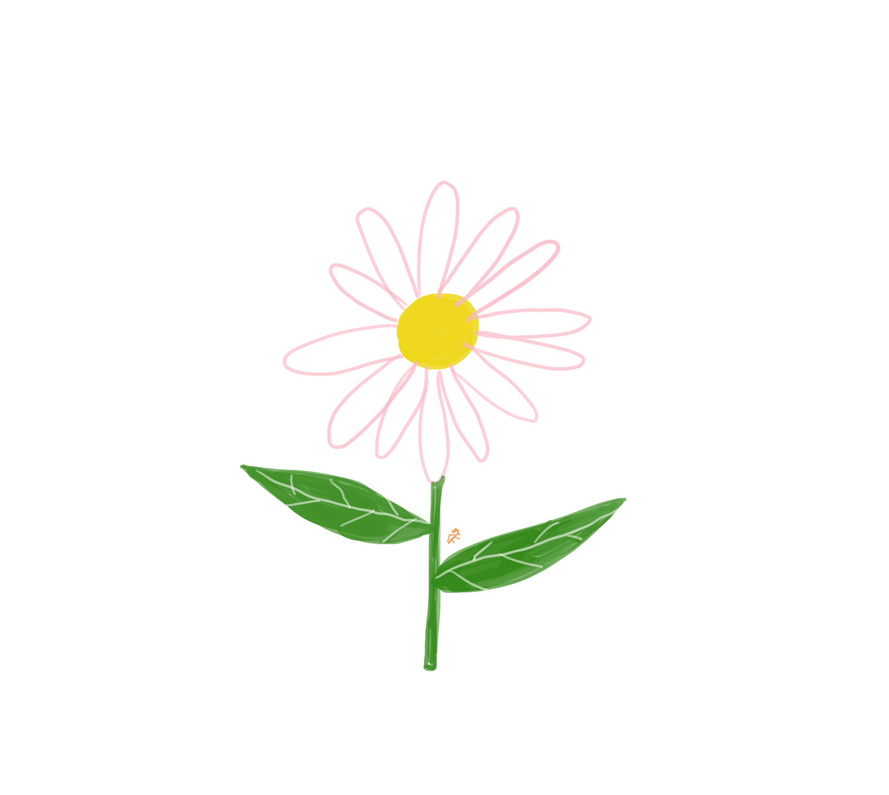 손그림일러스트/귀여운 꽃 일러스트 : 데이지 꽃 그리기