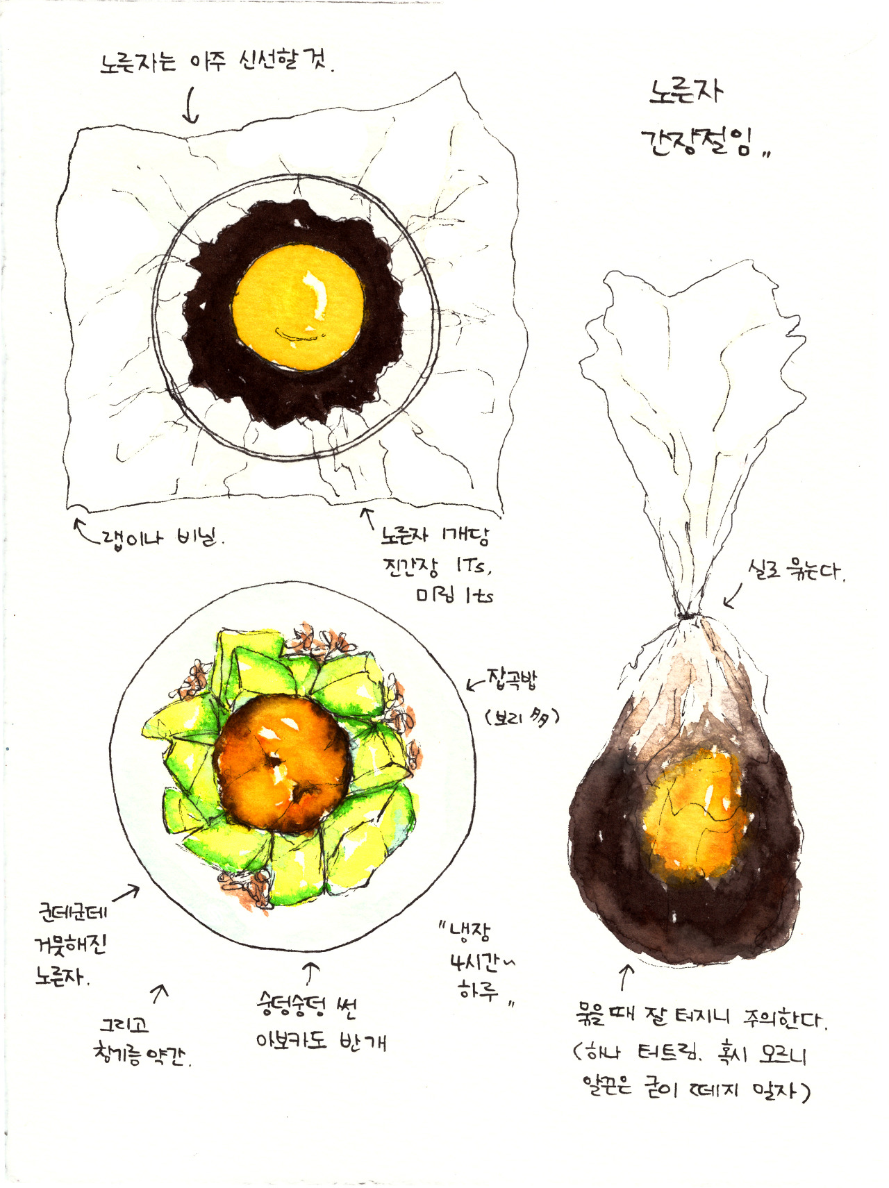 노른자 찬양론자의 노른자 간장절임