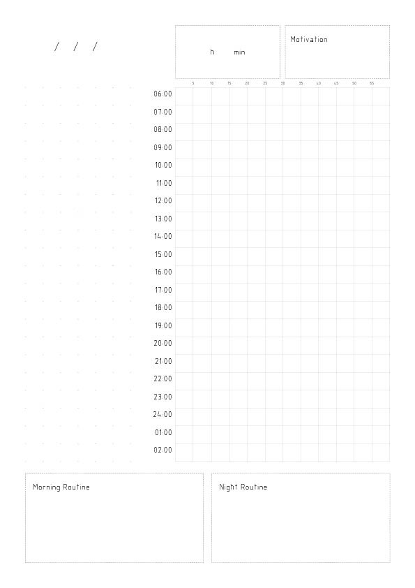 무료)심플 만년 데일리, 위클리, 먼슬리 Pdf 양식