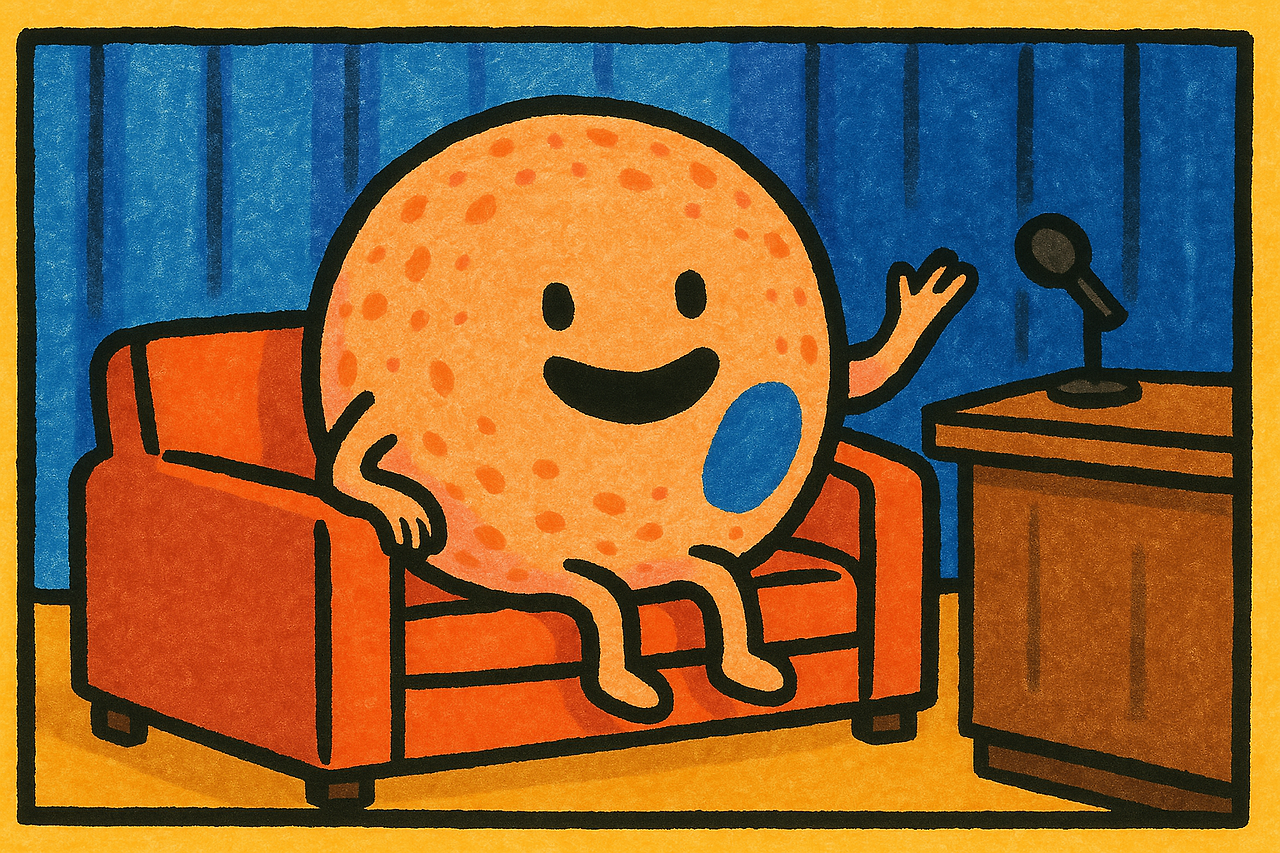 '토크쇼에 나온 세포'를 그려달라고 요청했습니다. 생성: 챗GPT