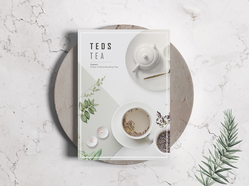 차의 향기를 브로셔로 담다, 블랜딩 티 브로셔디자인