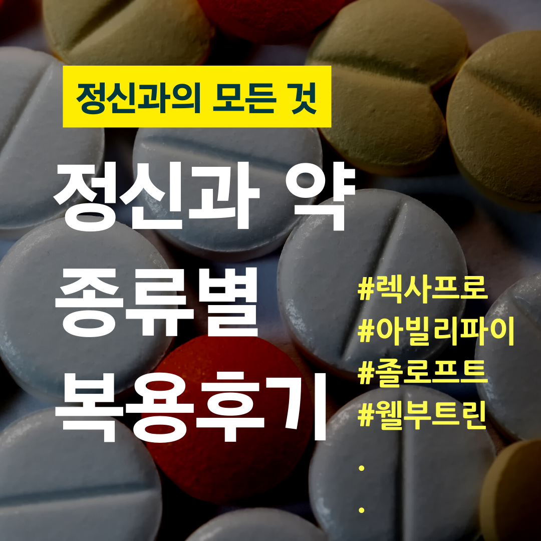 정신과 약 종류와 종류별 복용 후기, 부작용의 모든 것