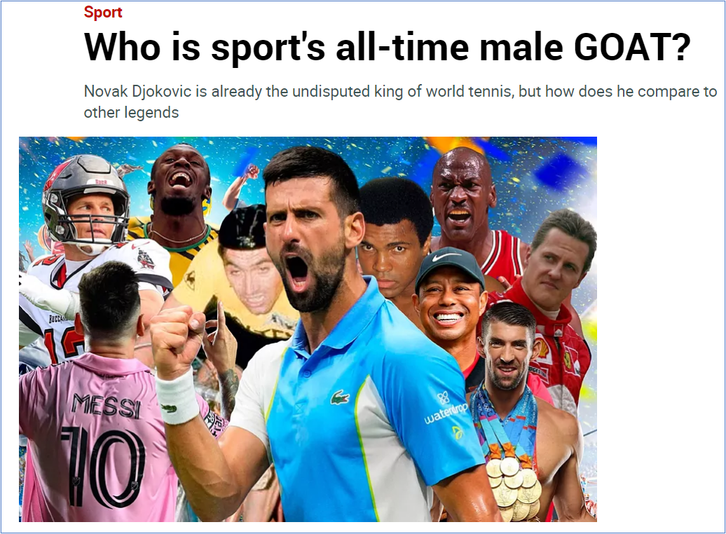 Who is sport's all-time male GOAT?