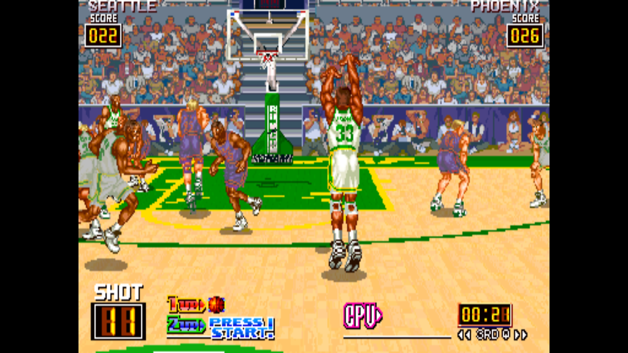 NBA Give 'n Go aka NBA Jikkyou Basket: Winning Dunk (Quick Gameplay) Super  Nintendo 