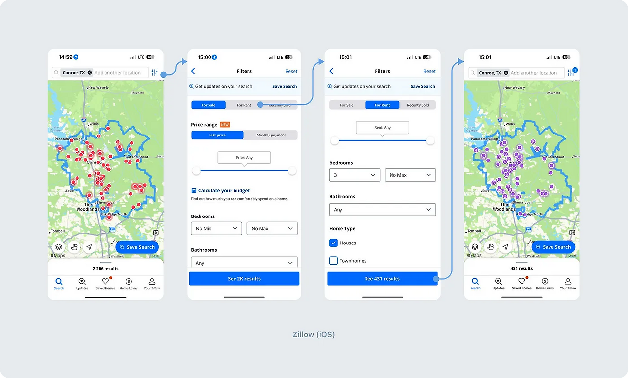 Zillow의 다중 검색 2