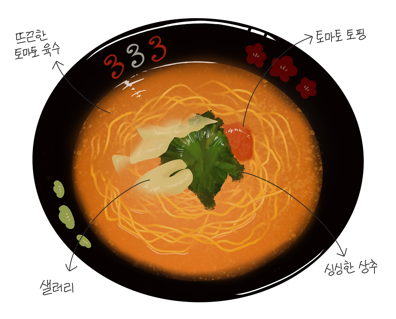 05화 토마토와 라멘의 신선한 합작, 산미 토마토 라멘