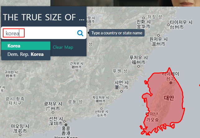 세계지도로 나라 크기 직관적으로 비교하기 1 ywAAAAAAQABAAACAUwAOw==