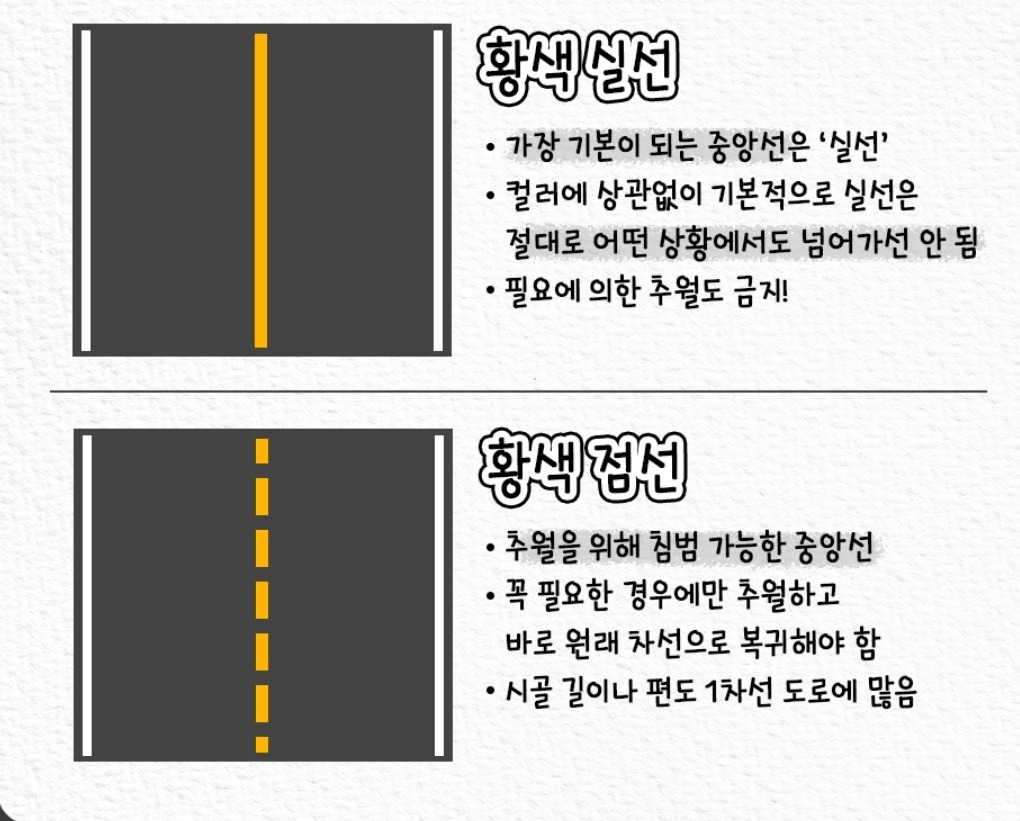 실선? 점선? 도로차선 완벽정리
