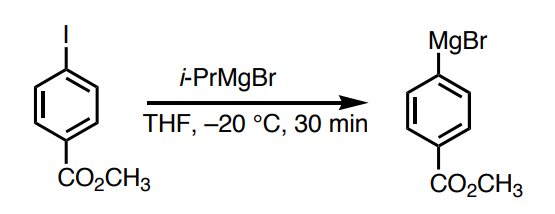 Grignard랑 alkyl(aryl) halide가 반응하면 Halogen exchange가 일어나 (turbo Grignard)