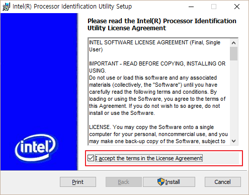 install intel processor identification utility