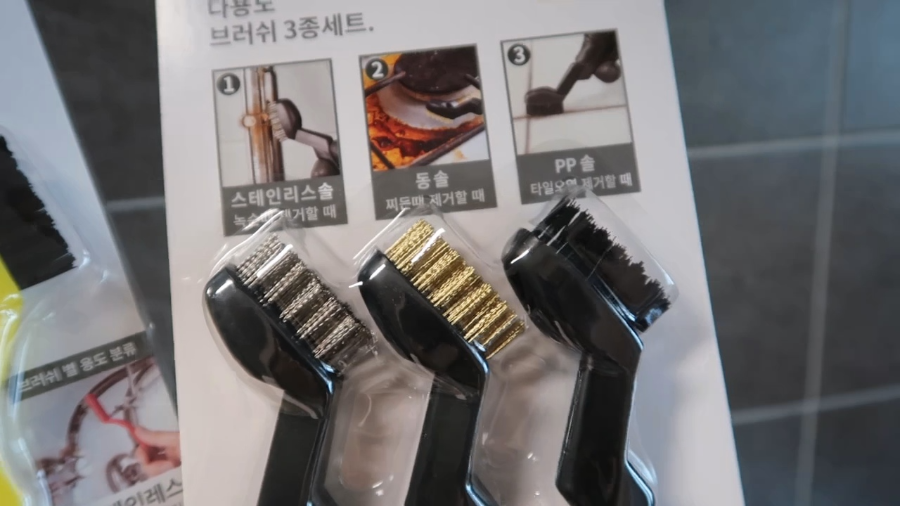 다이소 브러시 에어프라이어 세척 가스레인지 부품 청소에 추천합니다 3 다이소 브러시 3종 세트 및 제품 품번 정보