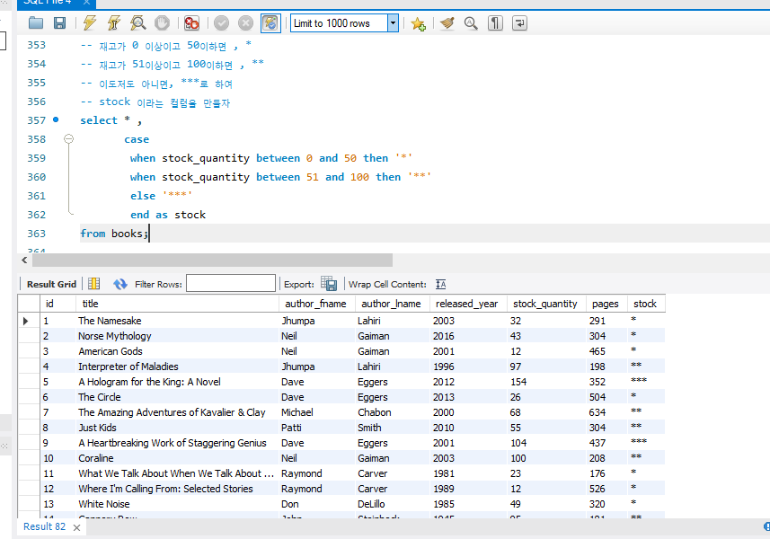 Mysql case 