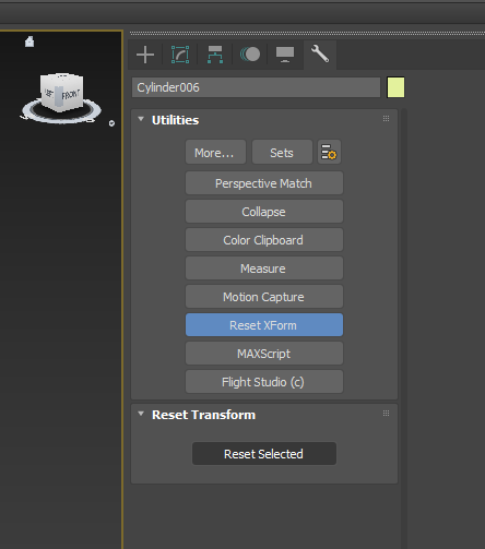 Reset xform 3ds max что это
