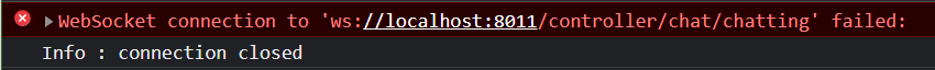오류 WebSocket connection to 'xxx' failed, Provisional headers are shown
