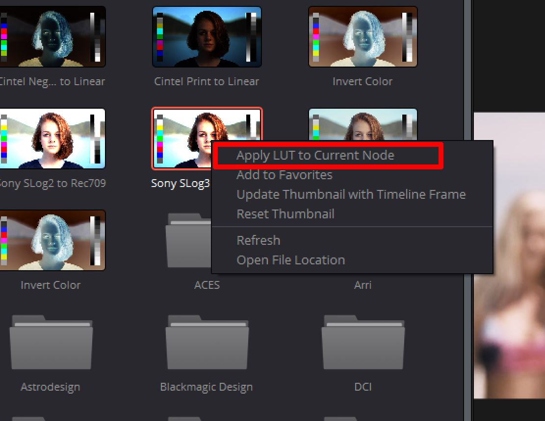 apply a lut davinci resolve
