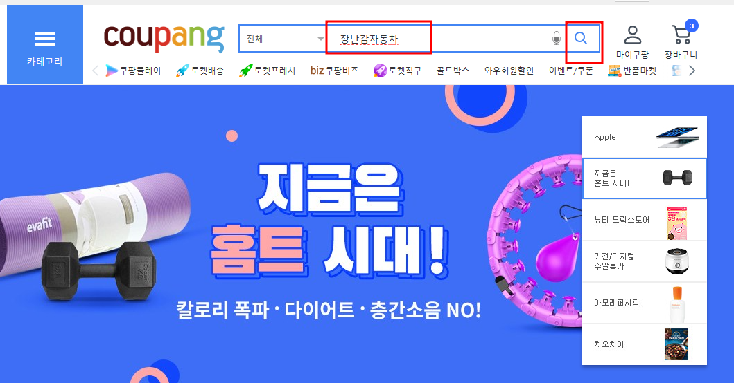 쿠팡 쇼핑몰 바로가기