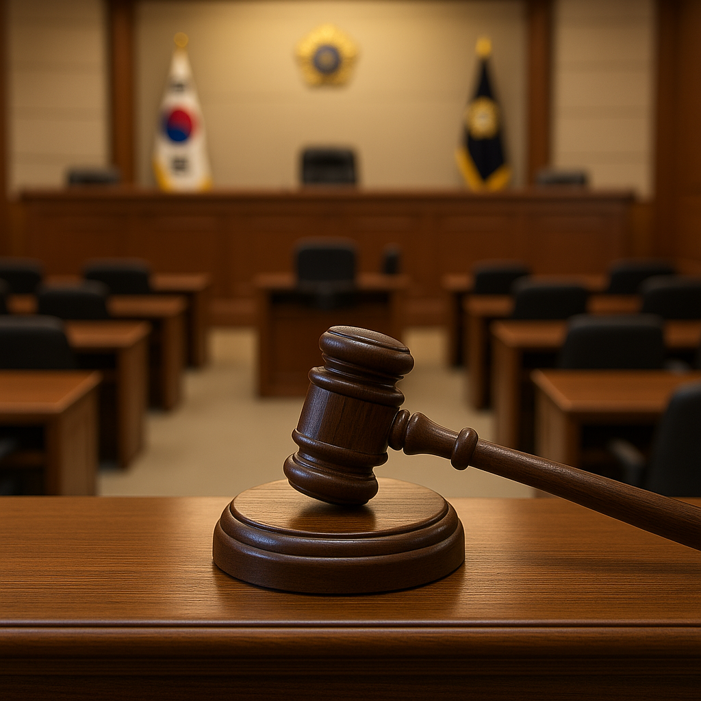 법정과 재판 심리 장면