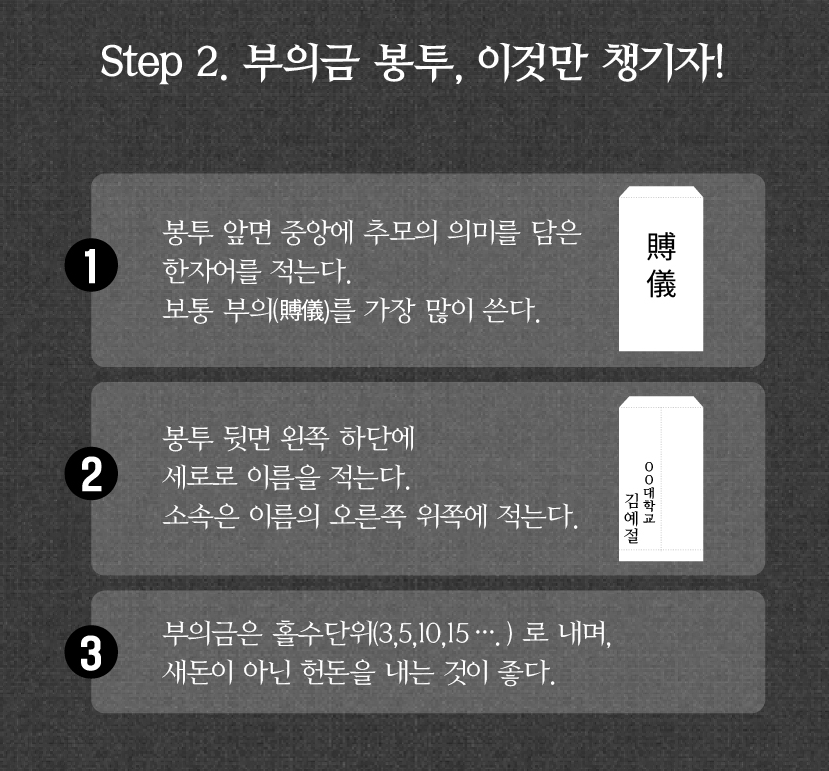 부의금 조의금 부조금 뜻 | 부모, 친구, 직장 동료 조의금 금액 & 봉투 이름쓰는 법 총정리