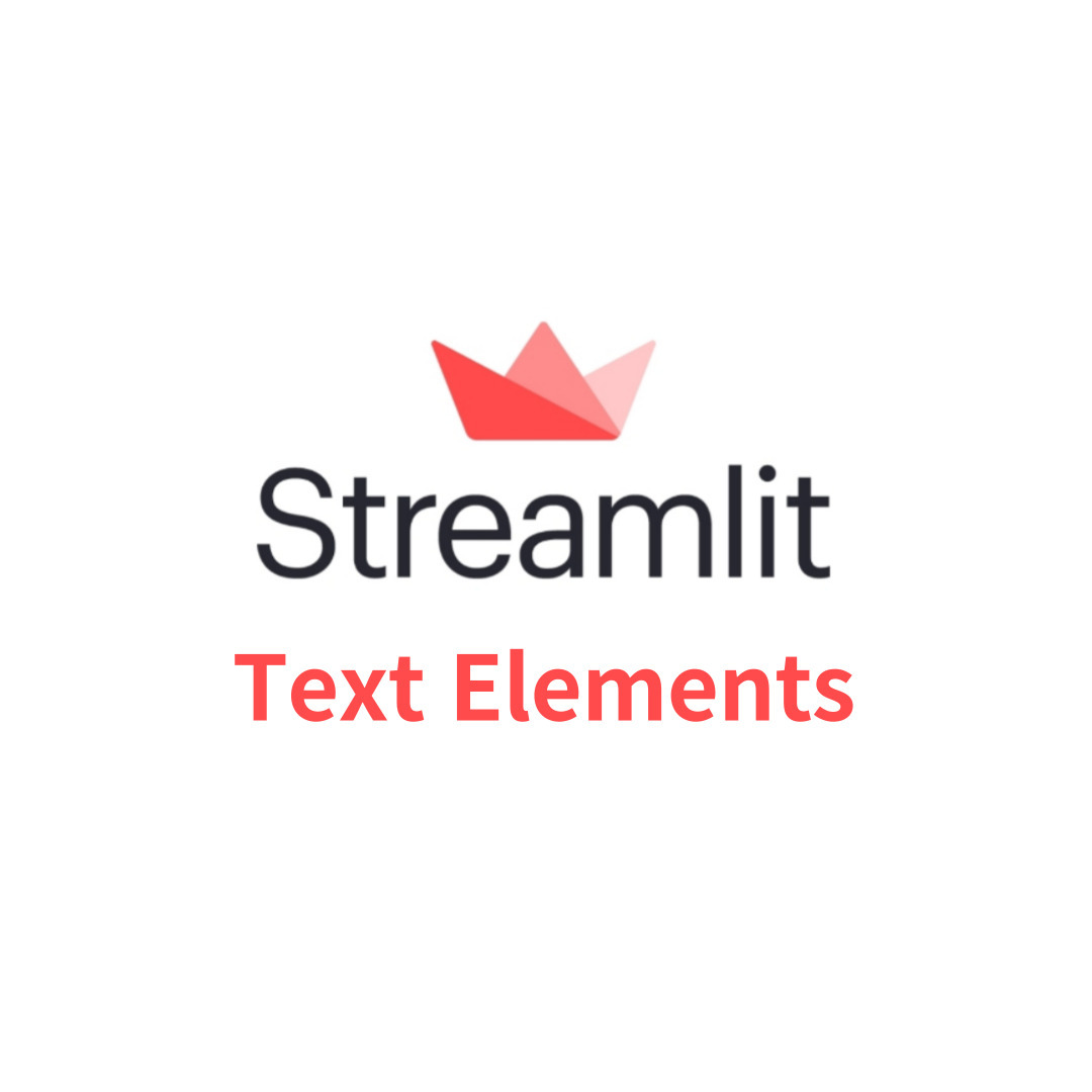 Python Streamlit 알아보기 (2):Text Elements