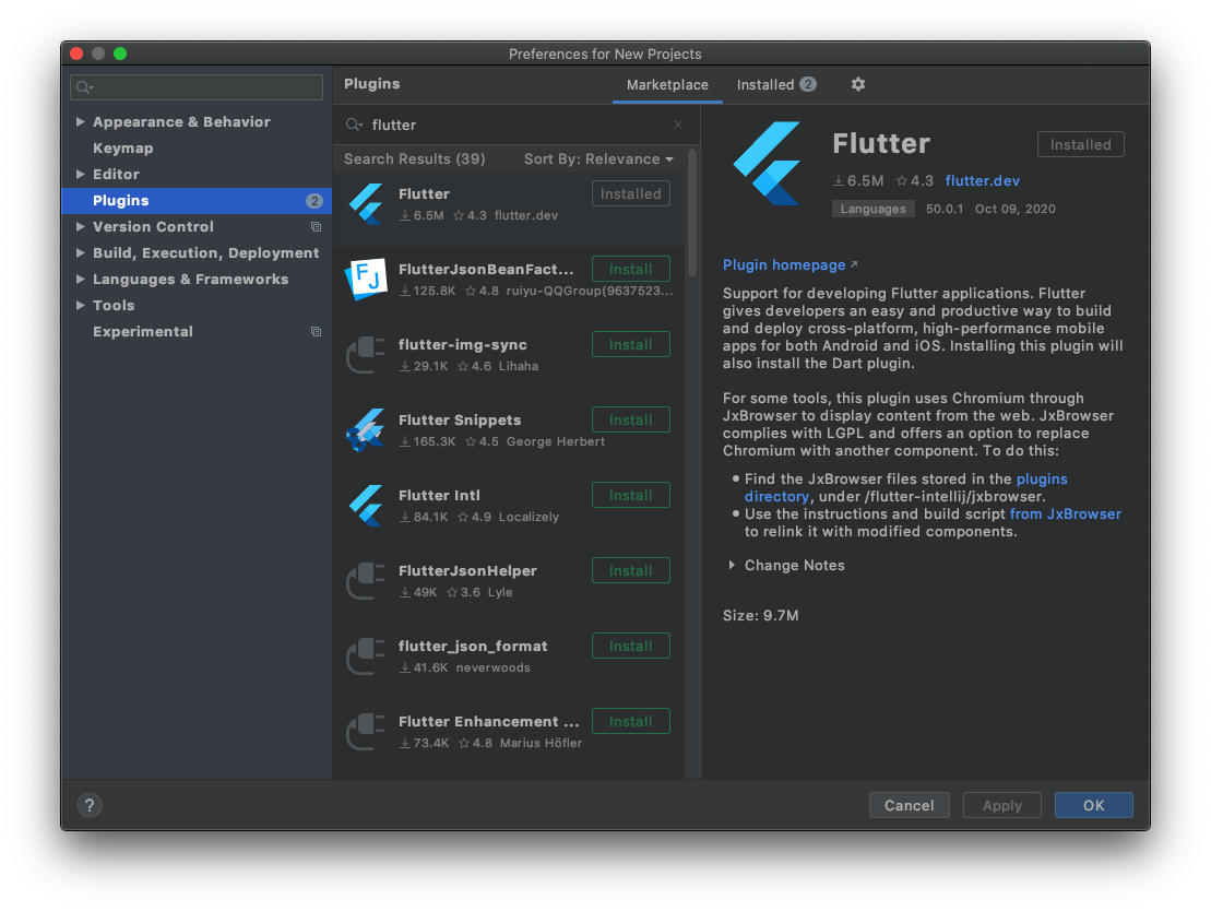 flutter mac download