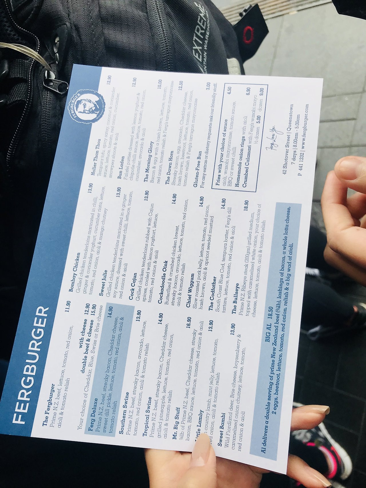 뉴질랜드 남섬 FERGBURGER 퍼그버거 및 여행 준비 체크리스트