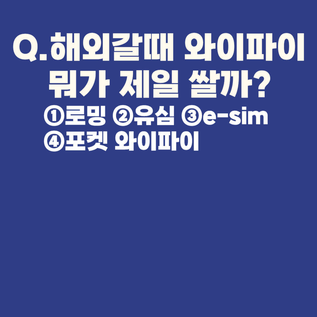 해외여행 와이파이 사용법