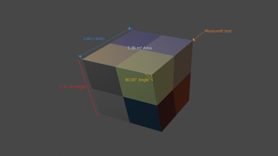 [Blender]MeasureIt 애드온으로 측량 표시