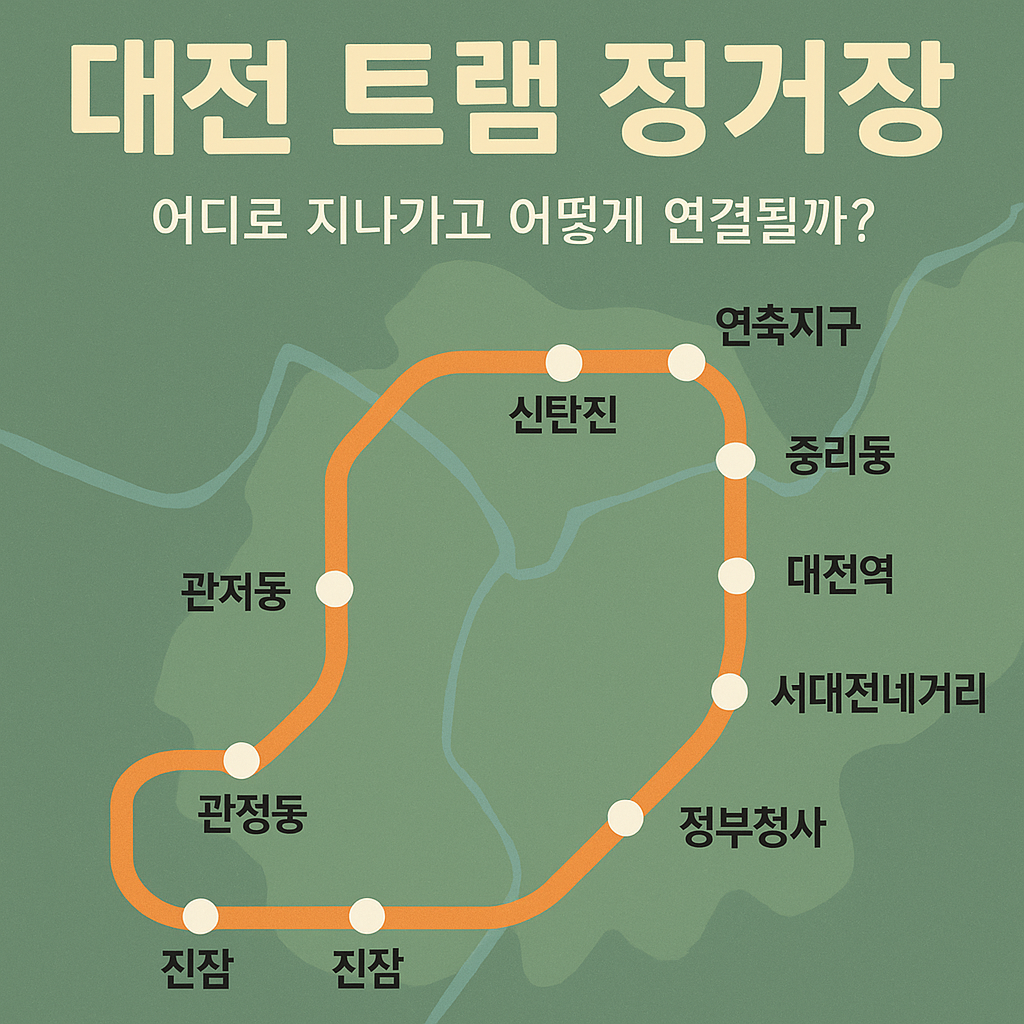 대전 트램 정거장 총정리, 어디로 지나가고 어떻게 연결될까?