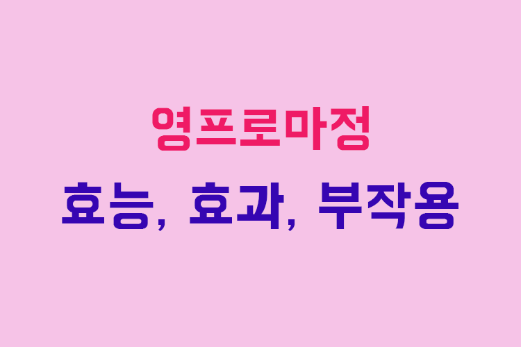 영프로마정 효능, 효과, 투여방법, 부작용, 주의사항 알아보기