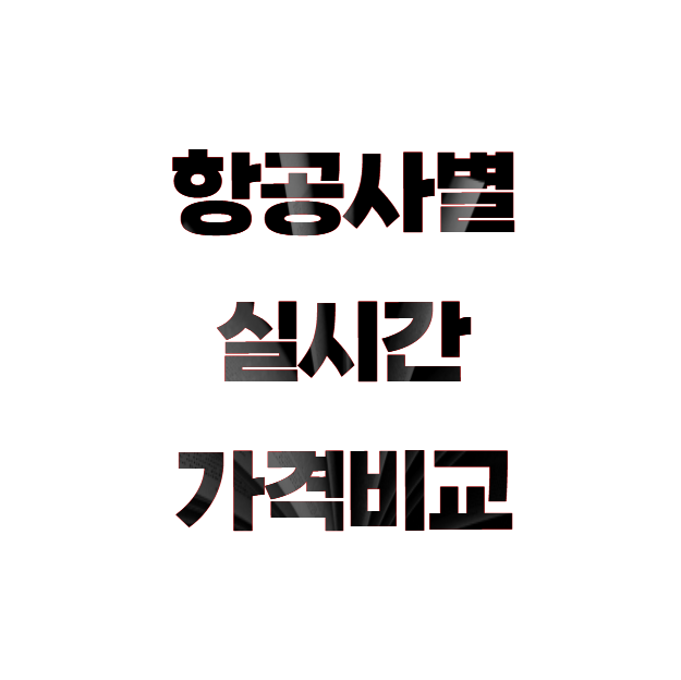 항공사별 실시간 가격비교