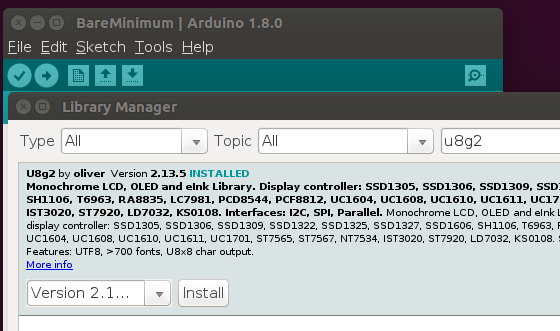  U8g2 Library Install