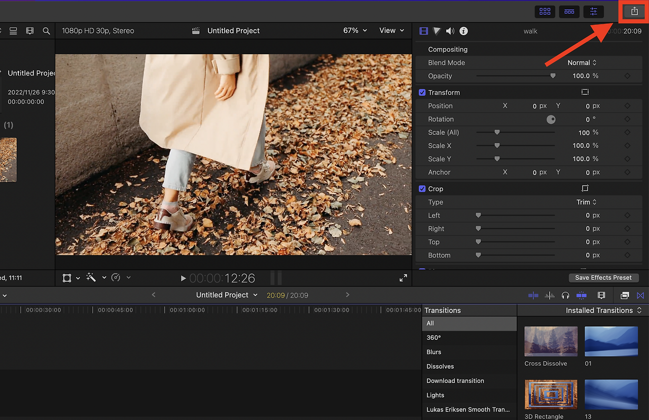 [Final Cut Pro]파이널컷 프로 영상 mp4 파일로 출력 내보내기