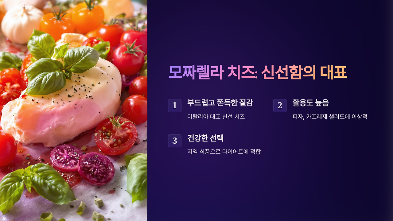 치즈 종류와 특징: 모짜렐라부터 블루치즈까지 완벽 정리