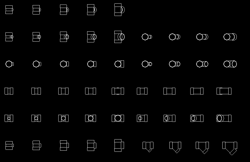 배관 Fitting CAD block
