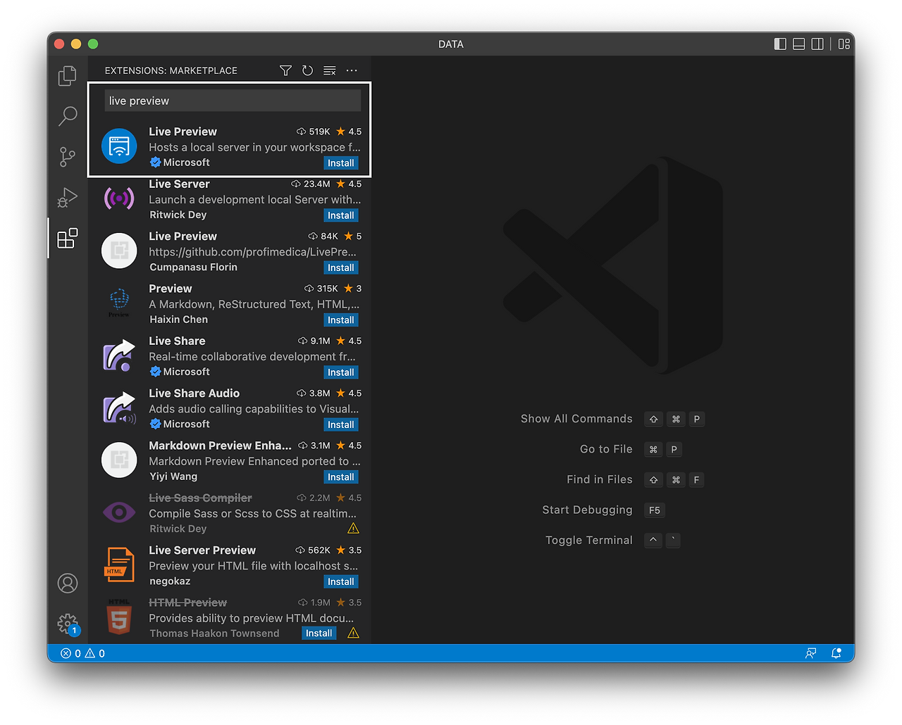 VSCode | Live Preview | 실시간으로 html 확인하는 방법