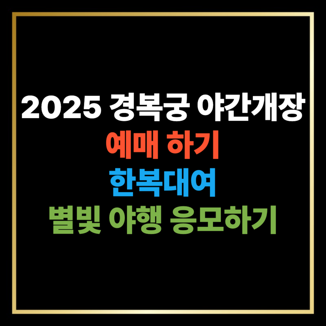 2025 경복궁 야간개장