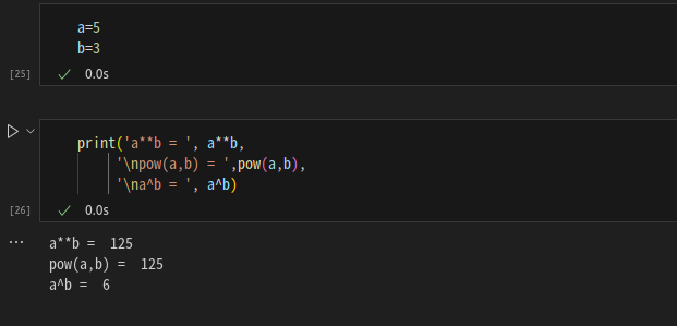 [python] a**b 와 pow(a,b)차이 및 a^b연산