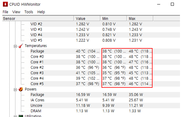 CPUID HWMonitor 다운 무설치