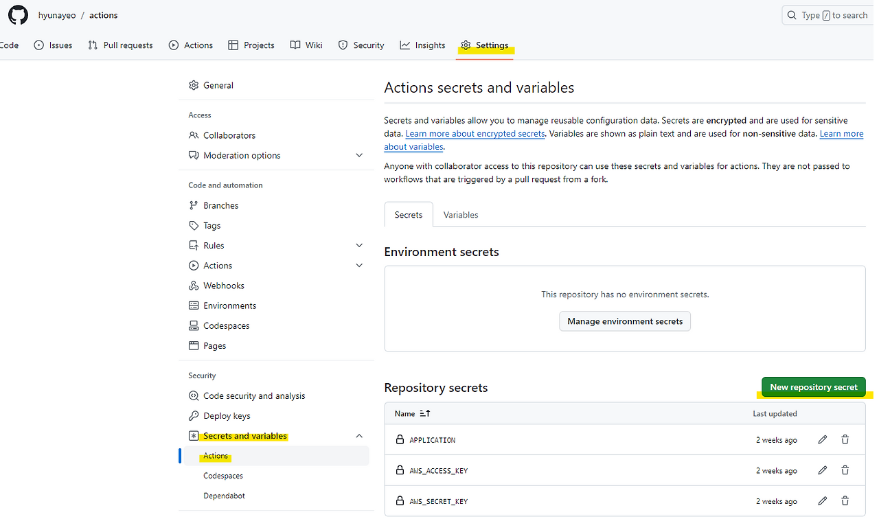 springboot 프로젝트 AWS 프리티어로 배포하기(1) github actions, aws s3 연동