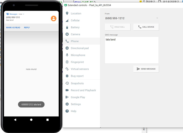 android studio intent sms