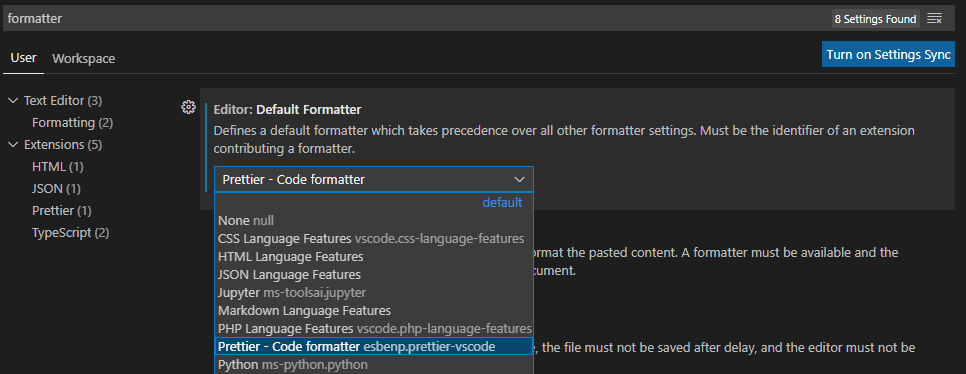 [VSCODE] Prettier - Code formatter 설정
