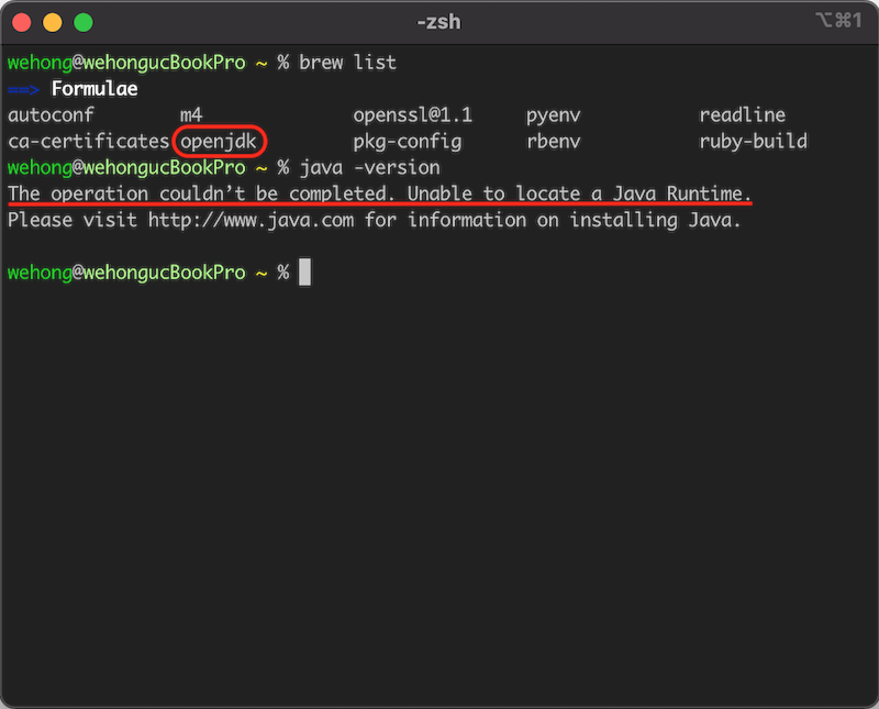 brew openjdk