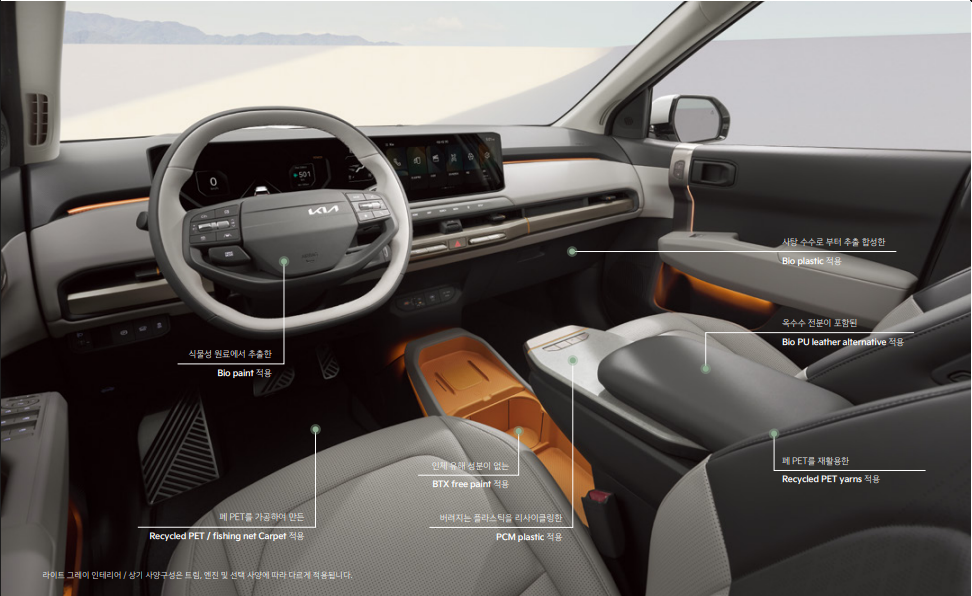 기아 EV3 실내 사진