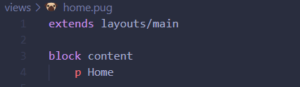 pug template engine for express