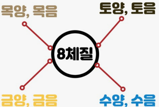 8체질 자가진단 테스트 목양, 목음, 토양, 토음, 금양, 금음, 수양, 수음 섭식표