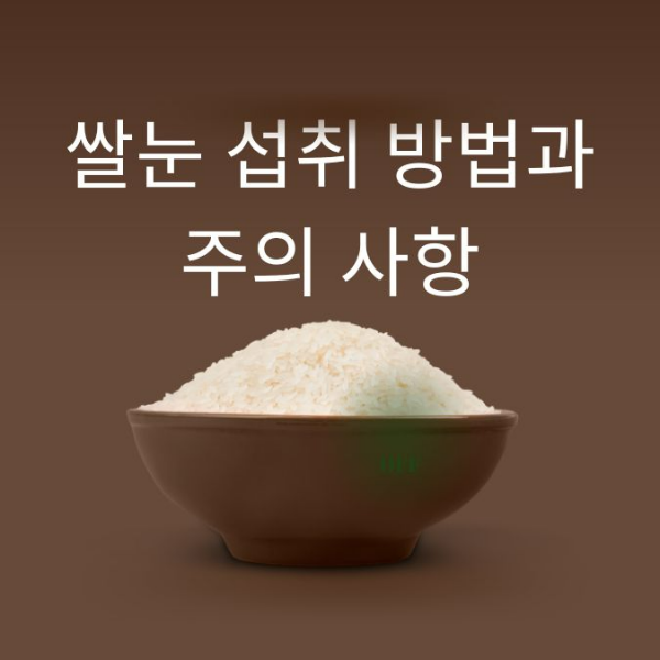 쌀눈 섭취 방법과 주의 사항에 대해 알아보자