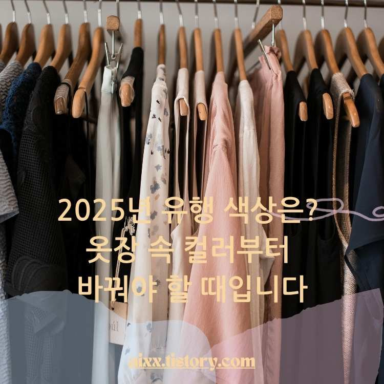2025년 유행 색상은? 옷장 속 컬러부터 바꿔야 할 때입니다