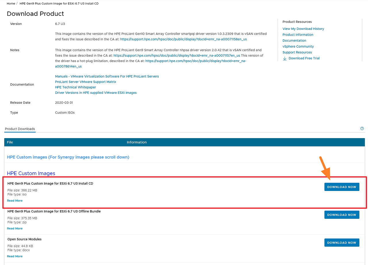 download vmware esxi 6.7 u3