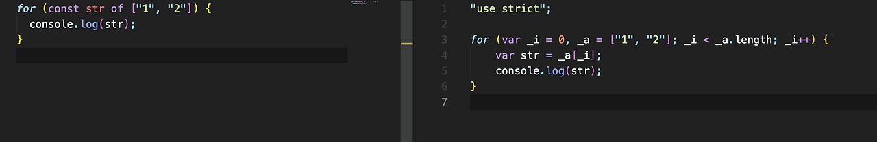 [typescript] iterator + for-of 를 es5 이하를 타겟으로 했을 때 잘못 컴파일 되는 문제 image.